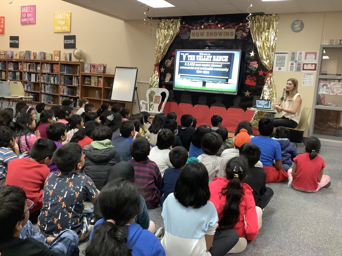 VRELibrary's tweet photo. Great presentation about flood control in Valley Ranch by ⁦@IFCD3⁩. 2nd Graders are ready to brainstorm and create their flood control projects. ⁦@VRE_STARS⁩ ⁦@mskiedaisch⁩ ⁦@MrsFontenotVRE⁩ https://t.co/qbDPhS6kLv