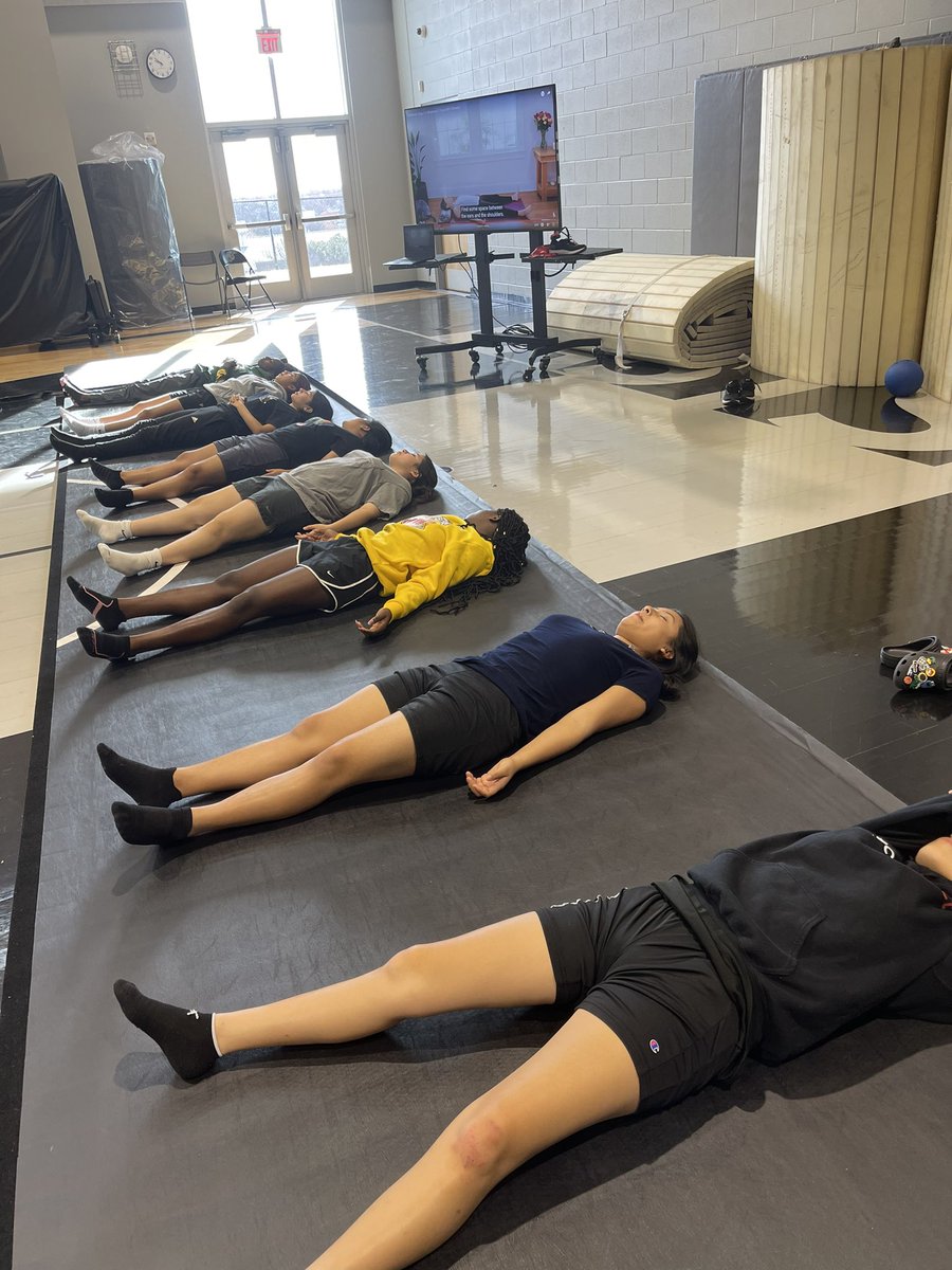 bri_davis_7's tweet photo. Got the W last night against Cedar Creek, 2-0! ⚽️ today’s practice was all about stretching and clearing our head with some meditation! https://t.co/rJOLhYdSl2