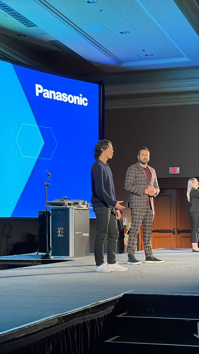 The @PanasonicNA #CES2023 press conference is underway with @kalpenn and #TeamPanasonic’s @nathanwchen!