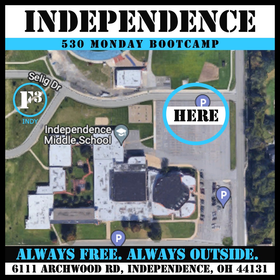 F3Cleveland's tweet photo. AO: Independence, OH
ADDR: 6111 Archwood Rd, Independence, OH 44131
THANG: Mon 530A BootCamp
NICKNAME: Playground
#f3indy #f3playground #f3cleveland #f3nation #f3cleveland_ao_map https://t.co/1IbBLVB7Zu