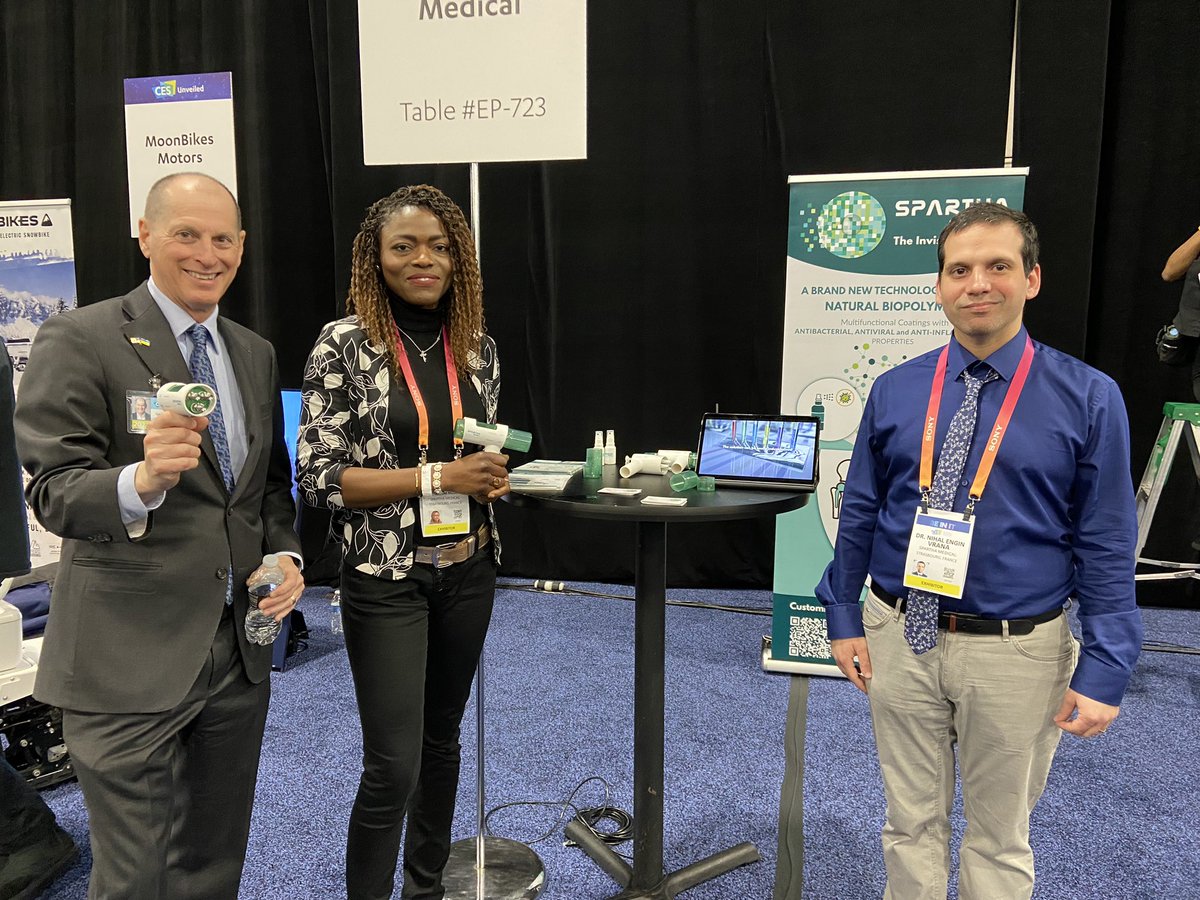 GaryShapiro's tweet photo. .@SparthaMedical has developed a new anti-microbial spray that works to keep products sanitary for people AND (I’m told) pets! https://t.co/24Kg0Ewtvw