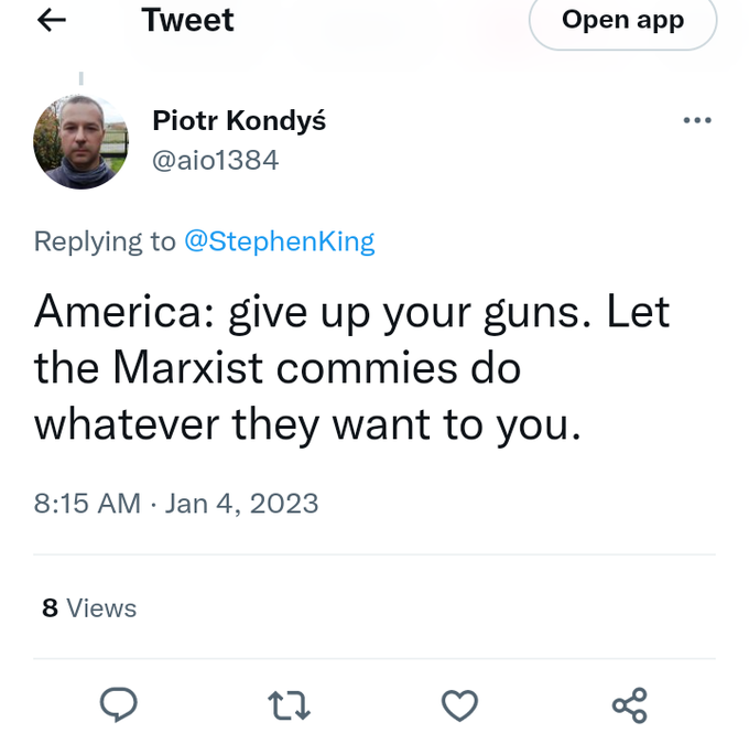 AlexusVeruty's tweet photo. Marx was in favor of a fully armed populace

Marxists don't want to do anything to anyone--just to make sure all are provided housing, healthcare, higher education, clean energy, transportation, sanitation, clean water &amp; food

We need to react to red flags &amp; #BanAssaultWeapons https://t.co/S4zbxHcSOu