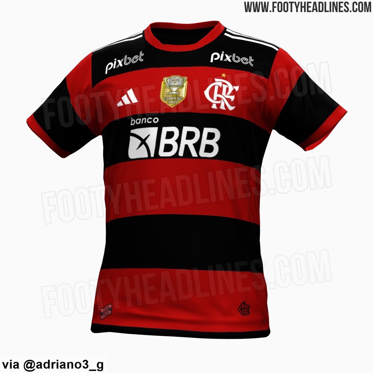 Futmais | Menino Fut on X: "⚠️ Flamengo e Adidas vão lançar o uniforme  principal da temporada 2023 no dia 27/01. A camisa é muito semelhante a  divulgada pelo @Footy_Headlines. Os uniformes