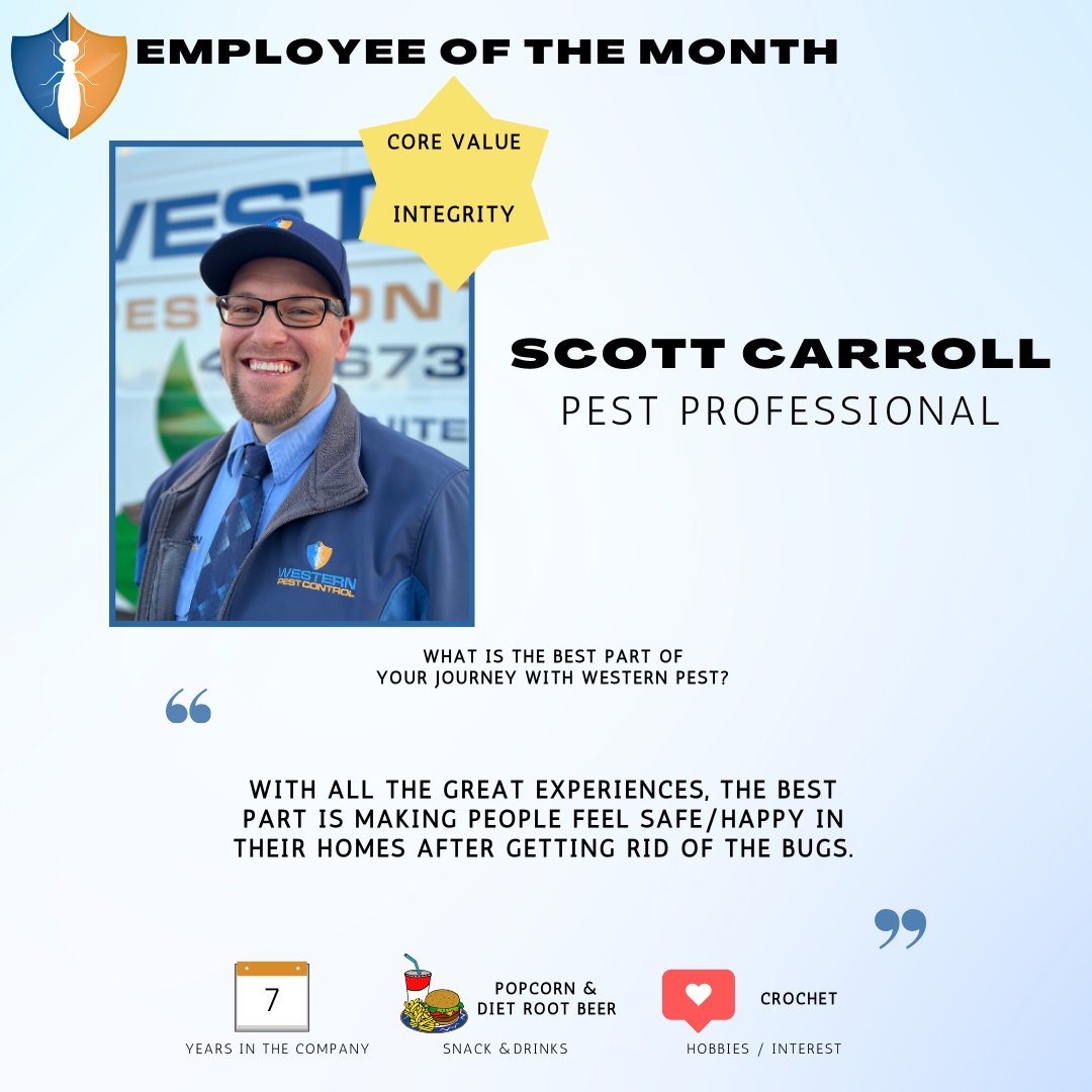 A warm welcome to our January Employee of the Month, Scott Caroll! ✨✨