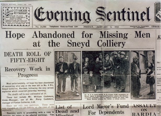 At a meeting of the North Staffs Miners' Federation executive, held in Burslem on 6th Jan 1942, it was agreed to send a letter of thanks to the Sneyd Branch of members for their help with the rescue &amp; the challenging task of retrieving the bodies of the deceased #sneydpitdisaster