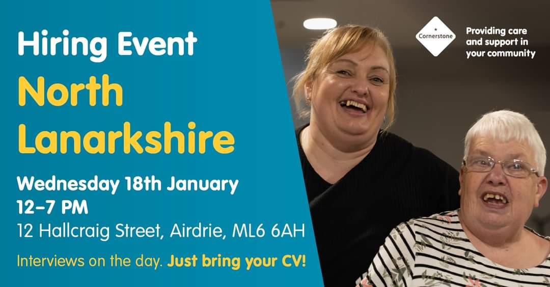 boab9dru's tweet photo. We have some great opportunities across our teams #northlanarkshire #teamNLCS. Just come along to our Airdrie Hub and bring a CV! #cornerstone https://t.co/r9CkfI2DLF