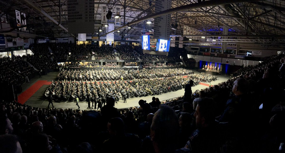 YRPAca's tweet photo. Today's service was a beautiful tribute to a courageous and inspiring young man who was taken from us much too soon. Constable Greg Pierzchala made the ultimate sacrifice while protecting his communities and this will never be forgotten. Forever our #HeroInLifeNotDeath. https://t.co/Dffbv8zyBs