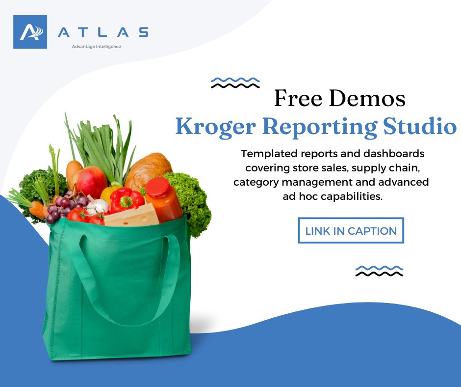 Kroger CPG suppliers and merchandisers this is for YOU! If you want to reach your goals for 2023, we are offering a free crash course demo for Kroger Reporting Studio! 

Sign up for your free demo at atlasdsr.com/demo