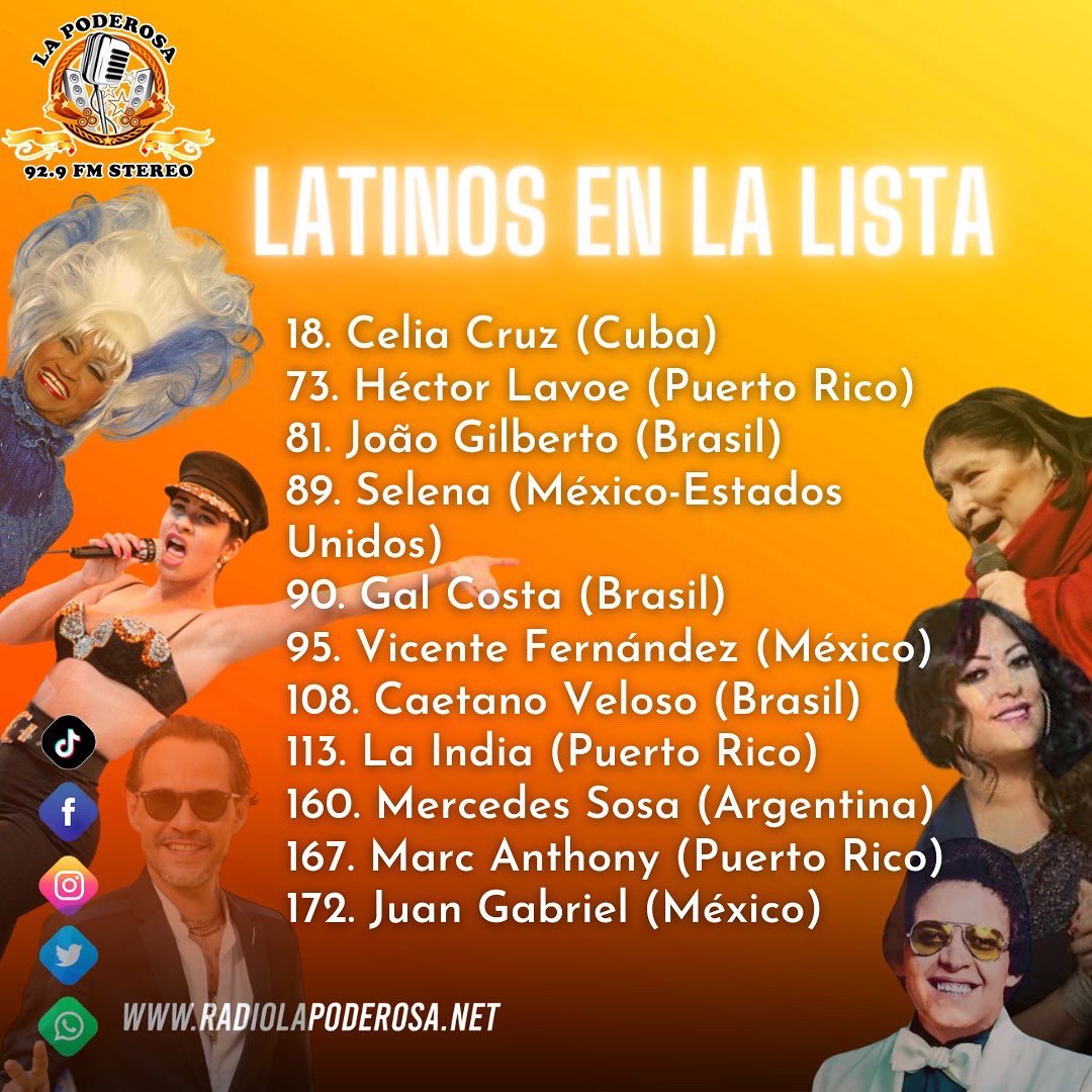 LaPoderosaEc's tweet photo. #rollingstones público la lista de los mejores cantantes de todos los tiempos y los latinos no fueron mayoría.
¿Quieres saber cuáles son los mejores cantantes latinos?
🔰#Top200
#uio #celiacruz #ecuador #musica #salsa #tumbado #azuca https://t.co/JqAMgBeJPb