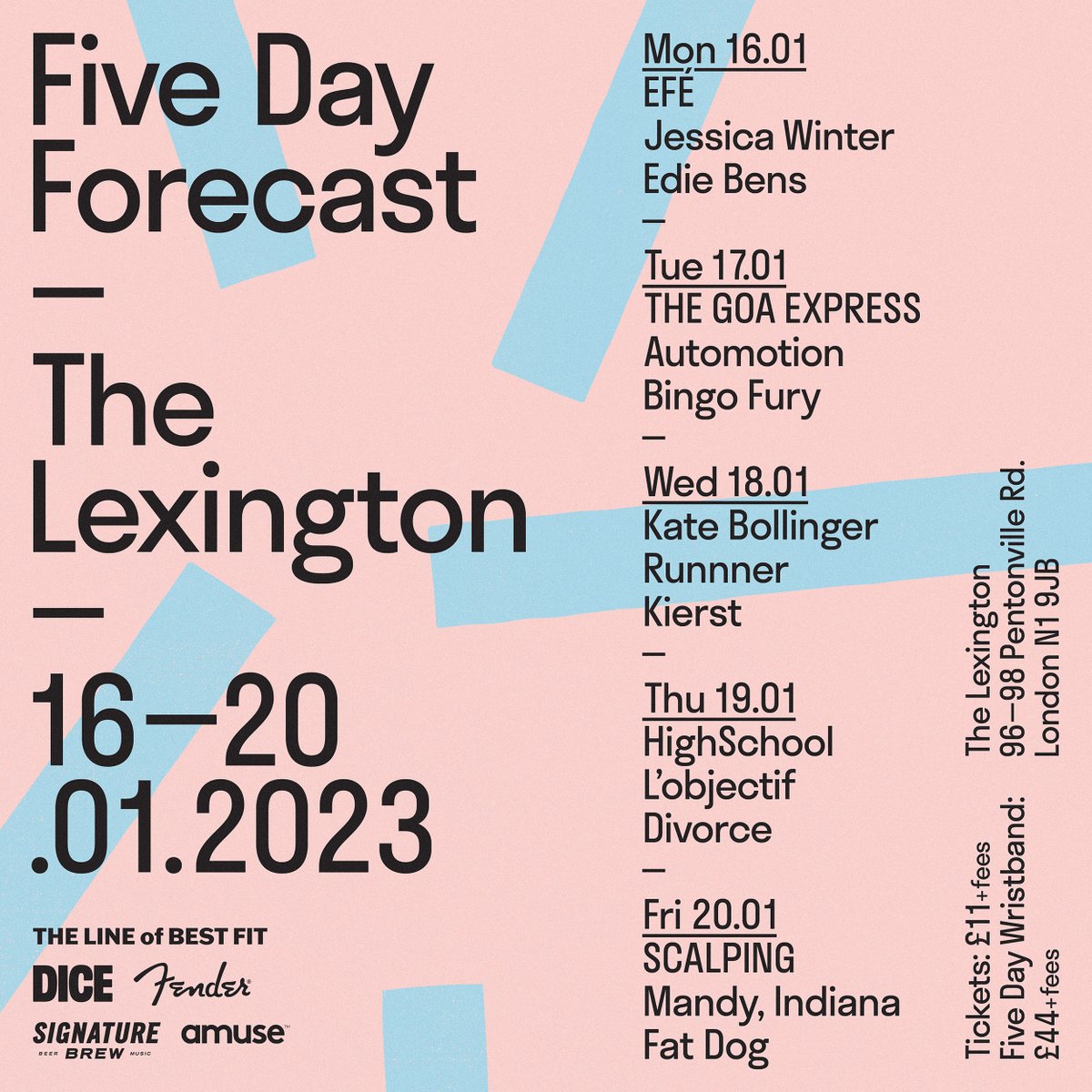 📡 Weds, Thurs, Fri, and Wristband tickets for our new music fest are SOLD OUT 🚨🚨🚨 📡 You can still get your tickets for Mon and Tues, featuring @efebabyyy, @Jessicawinterr, @ediebens, @TheGoaExpress, @AutomotionBand, and @bingo_fury, from @dicefm: bestf.it/3X2NEbp