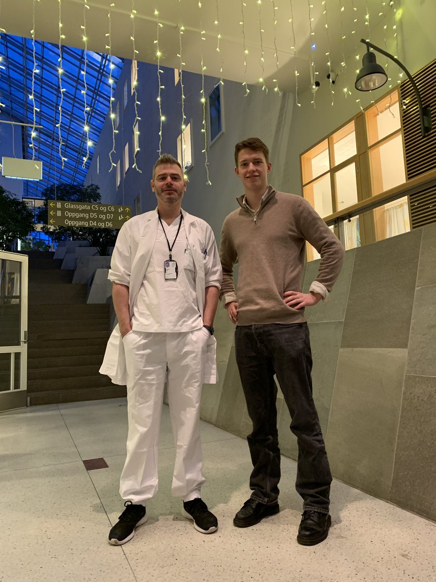 AnneHegeAamodt's tweet photo. Happy to present @AugustHrn joining our @TenCRAOS team, helping with the coordination of the trial. We are grateful for having him in our team!🧠💫👁 Here together with @SjrRyan #TimeIsVision 25 down, 53 to go. @clauszsimonsen @IjasPetra @Khanevski @IngvildNakstad @ECSandset https://t.co/1Ij6F5kal8