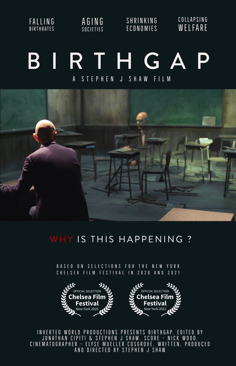 StephenJShaw's tweet photo. Watch Part 1 of the "#Birthgap - Childless World" doc-series on YouTube now at https://t.co/jkcZfwJ9pU

If you think you know why #birthrates are collapsing, you will be in for a surprise. Filmed in 24 countries. 7 years in production. Selected for the Chelsea Film Festival. https://t.co/FXEkUCj5V9