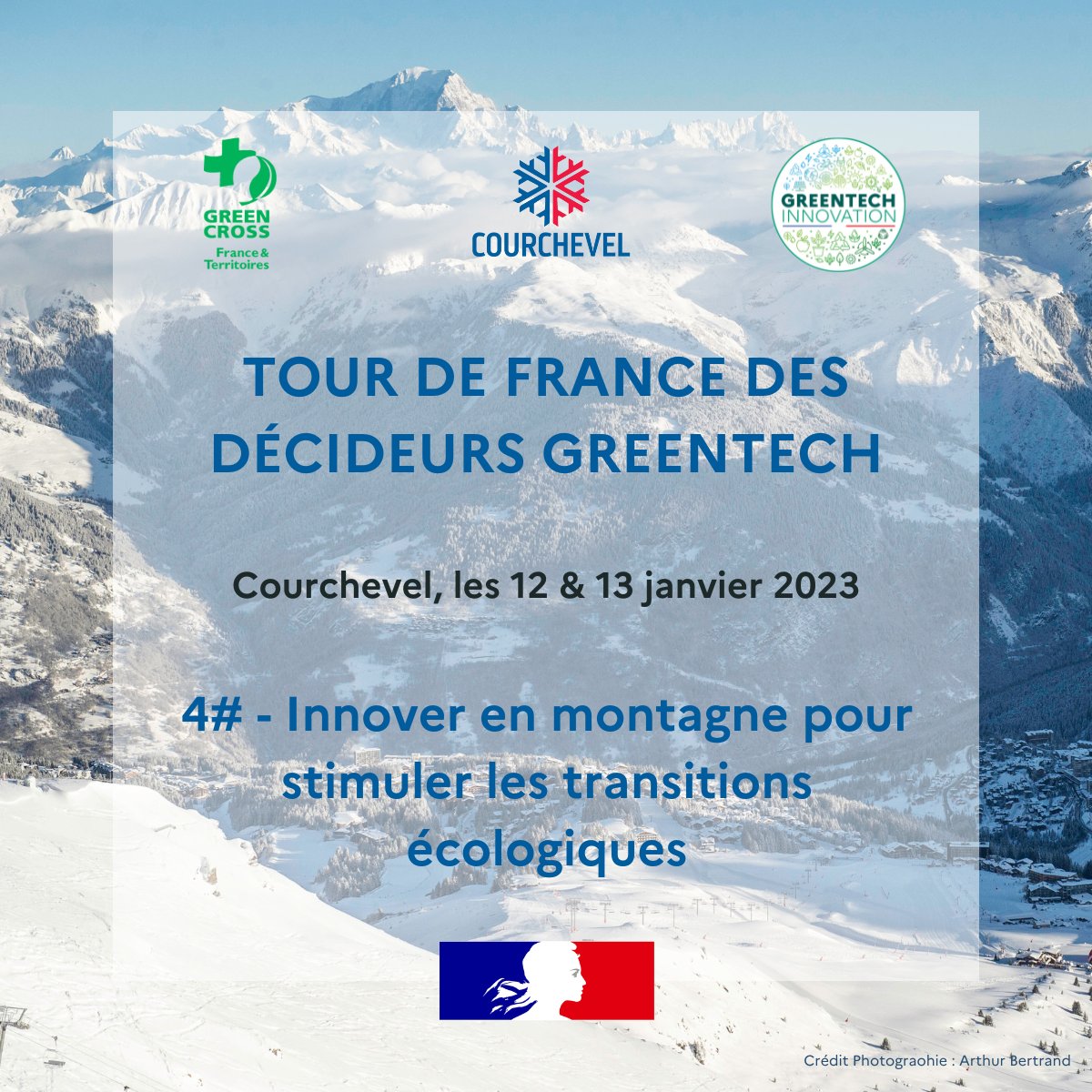 Entreprises, acheteurs publics, startup&amp;PME #Greentech, #collterr : 
👉rejoignez les déjà 200 inscrits au #TourdeFrance Greentech dédié à l'#innovation au service de la transformation écologique des territoires de #montagne (gratuit avec inscription)  ⤵️greentechinnovation.fr/tdf-etape-4-mo…