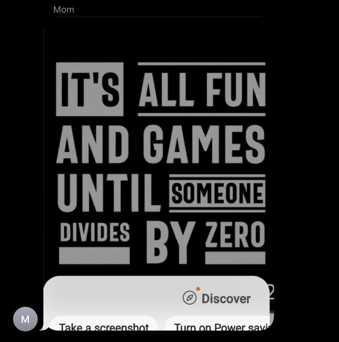 Nick_Liberati's tweet photo. Are all moms this corny or is it just Barb? https://t.co/DpAHdnHUkT