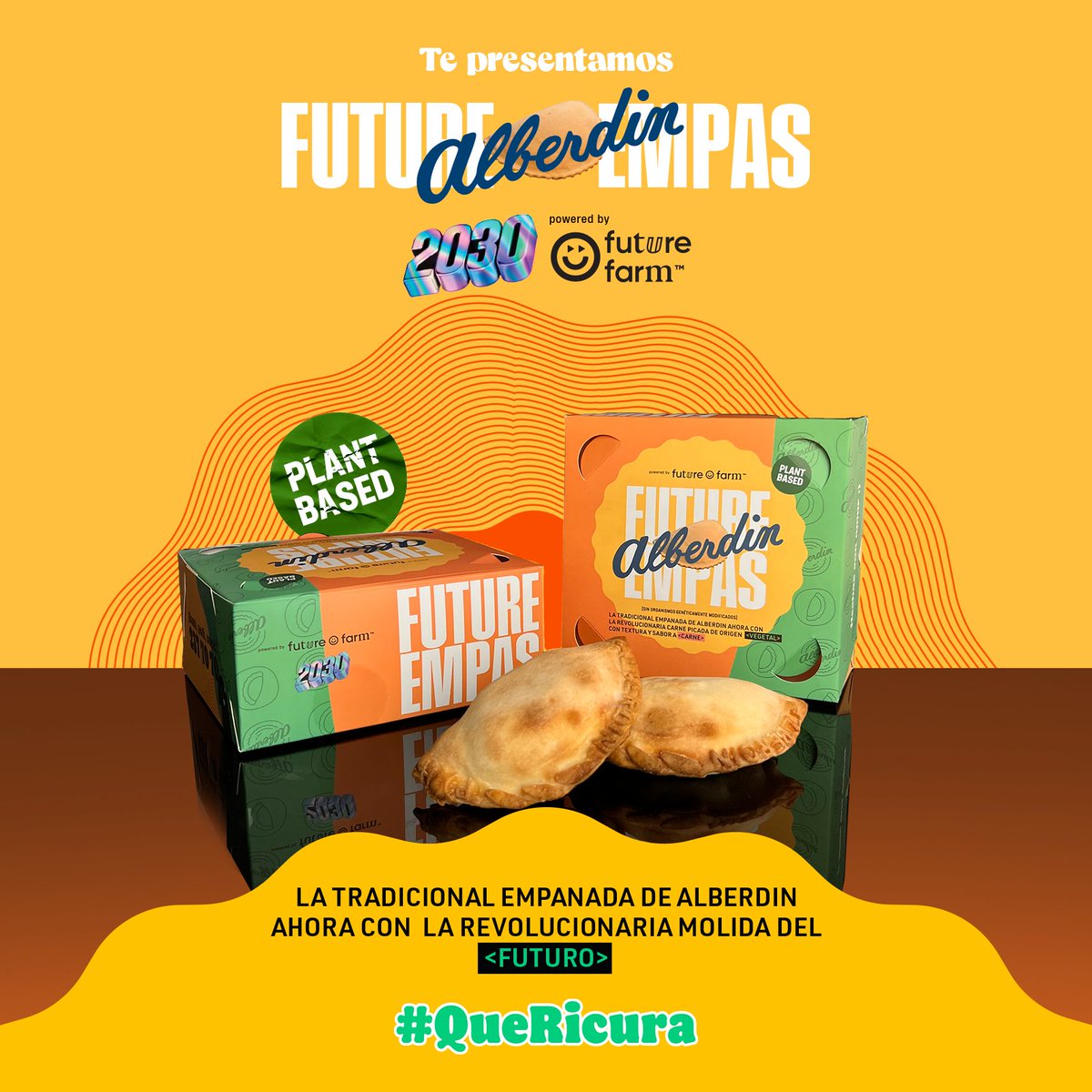 alberdin_py's tweet photo. Future empa by Alberdin & Future Farm
Nuestra tradicional empanada ahora con la revolucionaria molida del futuro 100% plant based
Con opciones vegetariana y vegana
📲☎ ️ Llamanos al 021 2377070 o escribinos al WhatsApp +595201377070 para hacer tu pedido
#alberdin #futurefarm https://t.co/pObe2PjpSd