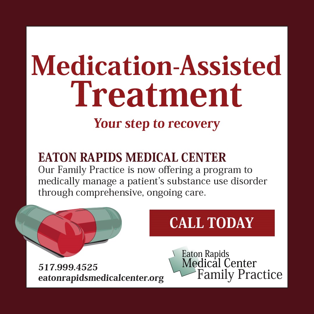 ERMCHealth's tweet photo. NEW SERVICE❗️
Medication - Assisted Treatment (MAT) is offered to patients through ERMC's Family Practice office. 
Please call 517.999.4525 for more information. https://t.co/GgCxjLH9wo