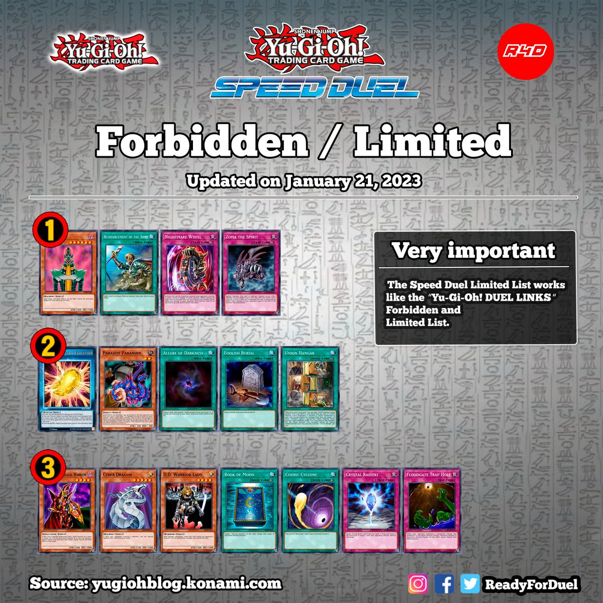 Readyforduel's tweet image. Speed Duel Banlist
#遊戯王 #TCG #YuGiOh  #SpeedDuel