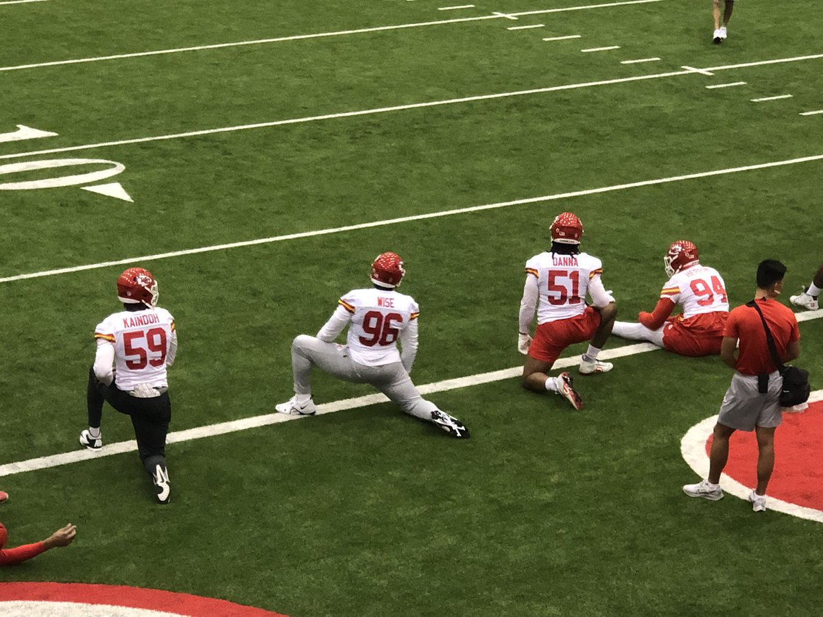 jessenewell's tweet photo. Former Kansas football player Daniel Wise was added to the Chiefs’ practice squad and was at practice today. This is a crossover tweet. https://t.co/7OXEGVW59l