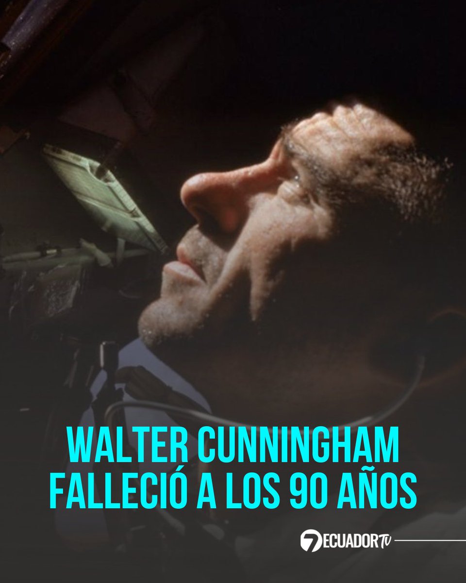EcuadorTV's tweet photo. Walter Cunningham, el último astronauta de la primera Apolo tripulada, muere a los 90 años ► https://t.co/rA3MC1jyly https://t.co/5VF3mfDJXt