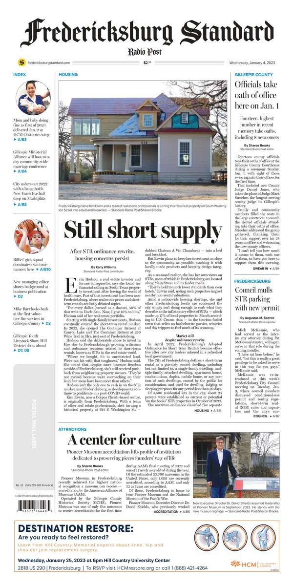 Today my story on the short term rental crisis is A1 in <a href="/fbgstandard/">Fbg Standard</a> Despite an STR ordinance rewrite, city leaders and residents are still concerned not enough is being done to preserve housing for workers and young families. Thank you <a href="/KenEstenCooke/">Ken Esten Cooke</a> for trusting the process 👇