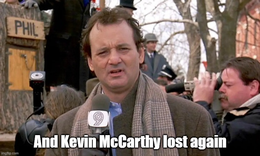 Kane007's tweet image. This is the worst version of Groundhog Day we&apos;ve ever seen! GOP infighting could lead Dems helping to choose Liz Cheney (ousted in election) as Speaker instead of McCarthy. The #GOPClownShow is going down in flames! #Speakerofthehouse #McCarthyFails #GOPShitshow