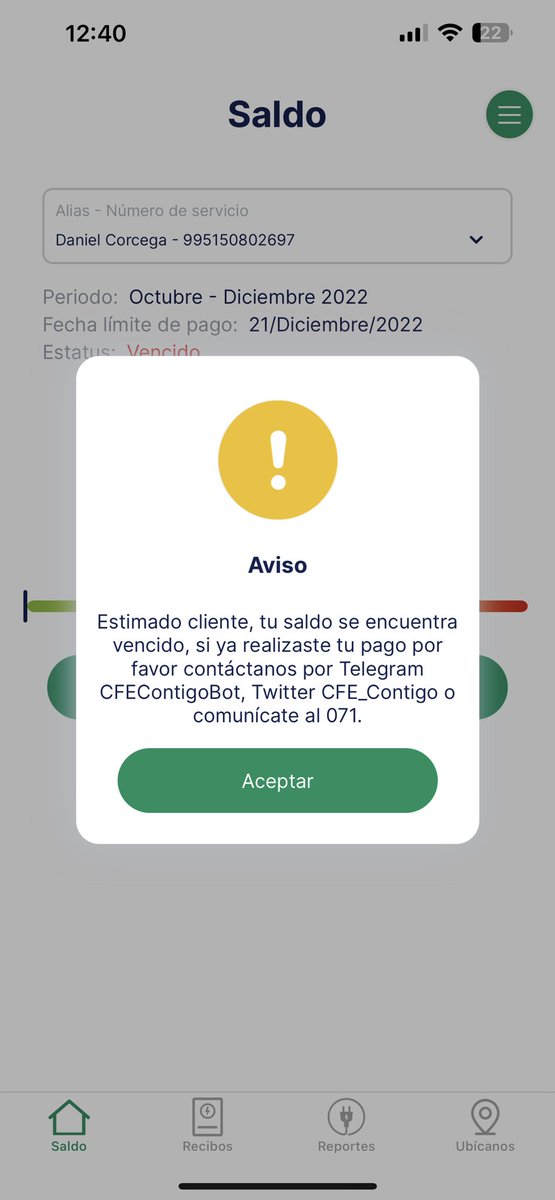 lindiemx's tweet photo. @CFE_Contigo su BOT no cuenta con las opciones de pago y reclamaciones, en su app menciona comunicarnos por ese medio para aclaraciones ya que mis pagos se encuentran al corriente y me aparece un adeudo. https://t.co/HKapUaZvUk