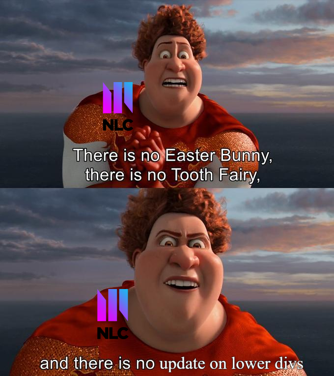 42Gaming_'s tweet photo. 8⃣
Day 8 of posting a meme until @NLClol @freaks4ugaming gives us an update on lower divisions https://t.co/NAllc91Oru