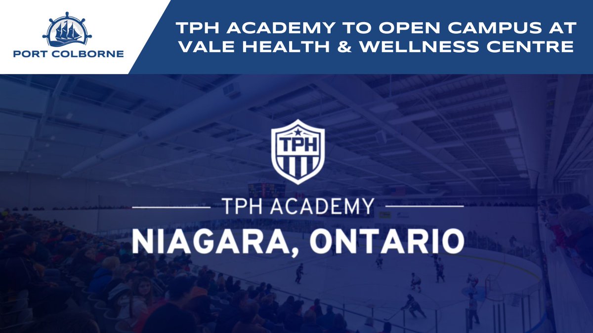 PortColborne's tweet photo. TPH ACADEMY | TPH Academy is thrilled to announce their expansion in Ontario, Canada with a Niagara Region campus coming Spring of 2023. Located at the Vale Health &amp; Wellness Centre.

To learn more, click the link below: 
https://t.co/hNRd8PRkHL https://t.co/vEL6TO09H4