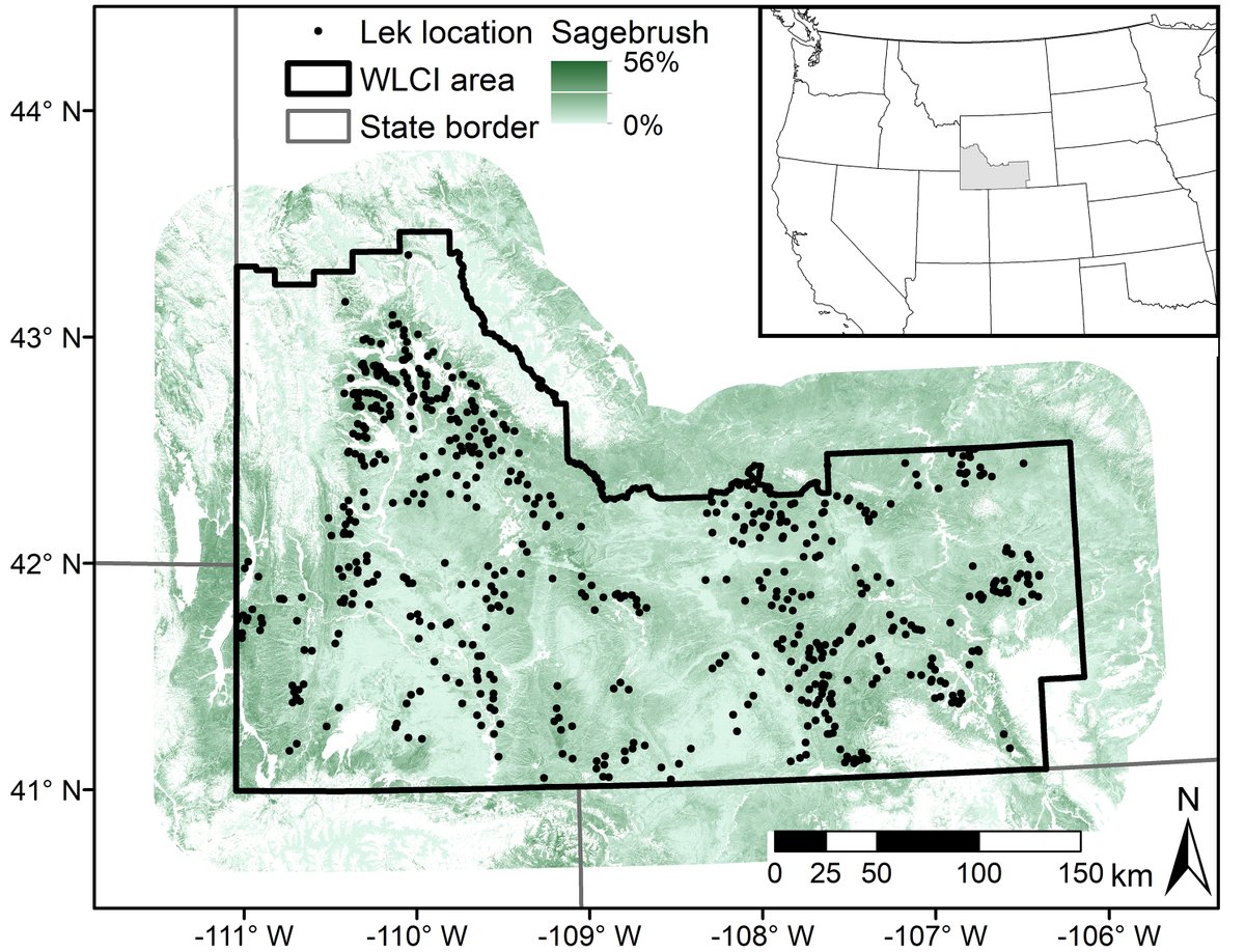 From our #Methods, Tools, &amp; Technologies track:

New research uses a modeling approach that jointly estimates  the effect of #sagebrush cover &amp; the scale of the effect on #GreaterSageGrouse numbers

doi.org/10.1002/ecs2.4…

#OpenAccess <a href="/apmonr/">Adrian Monroe @apmonr@ecoevo.social</a> <a href="/drgrouse/">Cameron L Aldridge</a> <a href="/DavidEdmundsVT/">David Edmunds</a> <a href="/USGS_WY/">USGS in Wyoming</a>