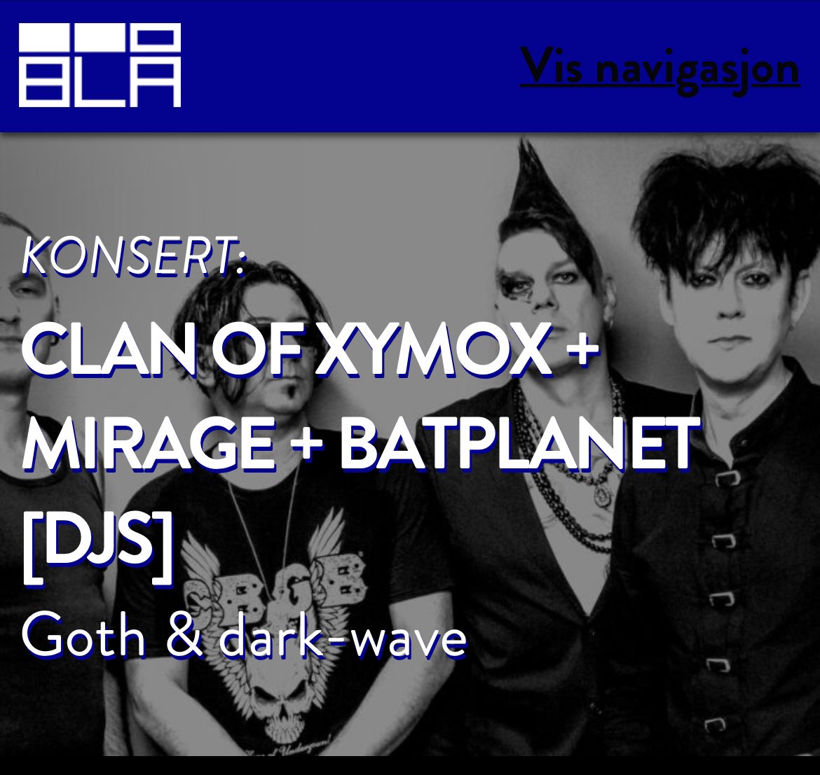 Recommended nite out in Oslo ! Jan 28th. CLAN OF XYMOX at <a href="/BlaaOslo/">BLÅ</a> #darkwave  - blaaoslo.no/arrangementer/…