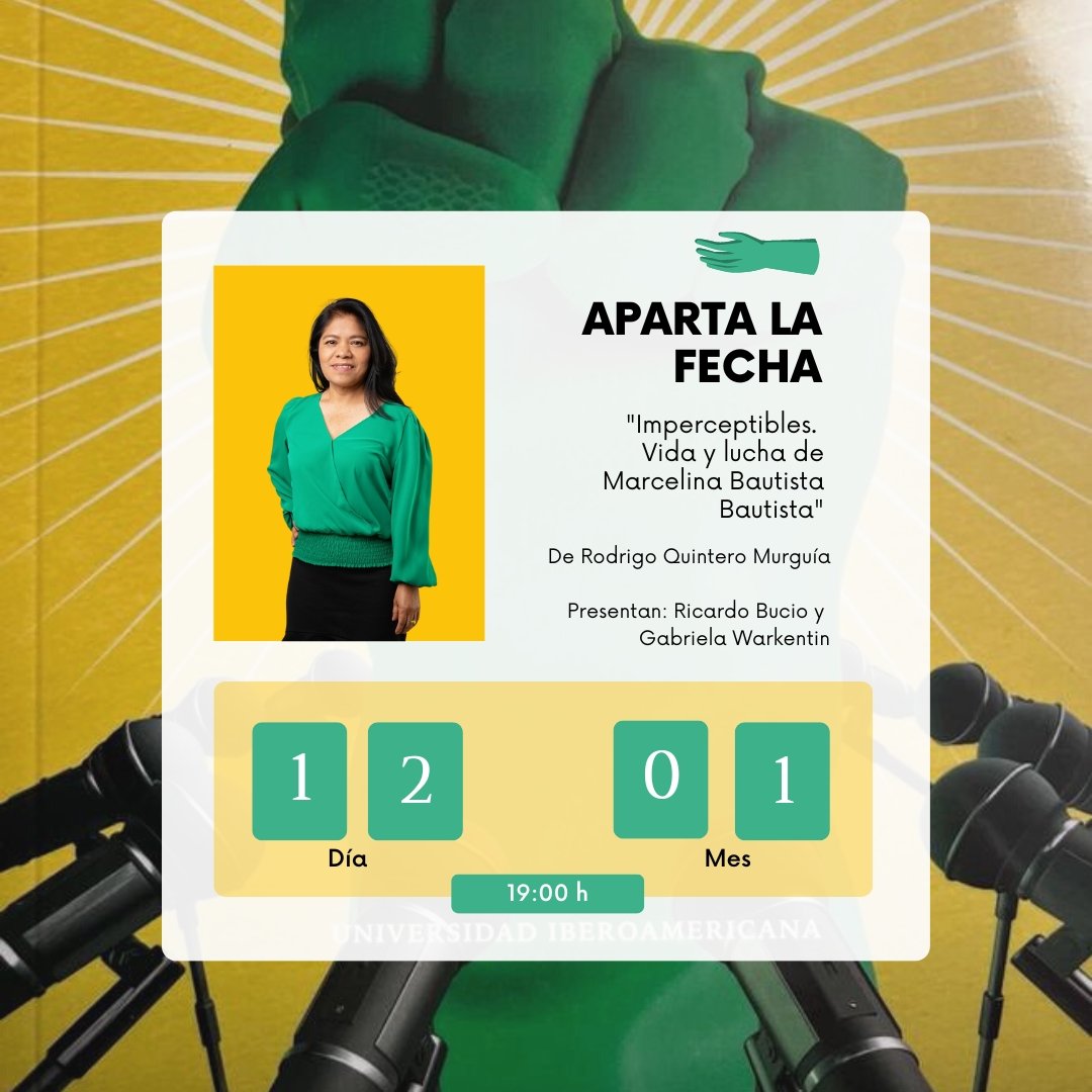 CACEHNACIONAL's tweet photo. ✨Te hacemos una cordial invitación para la presentación del libro "Imperceptibles. Vida y lucha d @MarceBautistaB" por #RodrigoQuintero
🗓️Jueves 12 de Enero
🕖7:00 pm
📍Cda. Salvador Alvarado 7, Escandón I Secc, Miguel Hidalgo, 11800 CDMX
Compralo aquí👇🏻
https://t.co/mJBvMrGEVt https://t.co/1Vc5FH44Gp