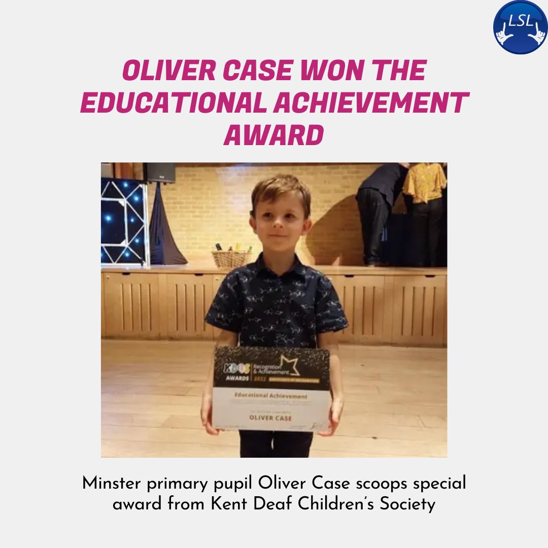 Oliver Case won the Educational Achievement Award - mailchi.mp/learnsignlangu…
