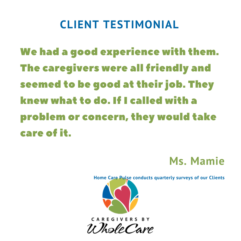 WholeCare's tweet photo. Kind words from our clients: How Likely are you to recommend Caregivers by WholeCare to others if they need care? https://t.co/rdBT0qzOLM #testimonials https://t.co/MGFImZRbC8