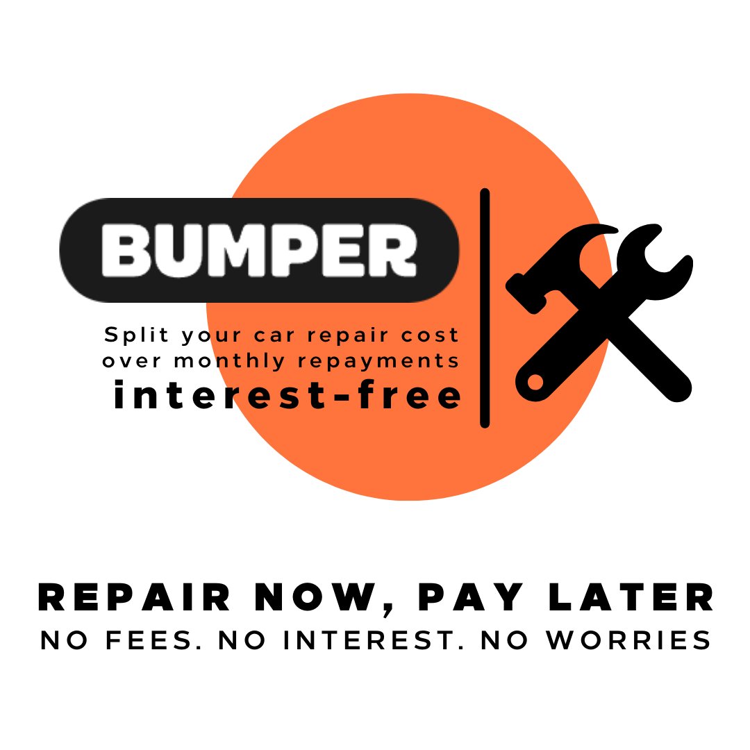 We understand it's harder than ever to juggle the monthly bills.
Split your repair bill into 3 manageable, monthly chunks with #Bumper.

⛔ No interest
⛔ No fees
⛔ No hidden charges

Click here to find out more > bit.ly/3BO30rg