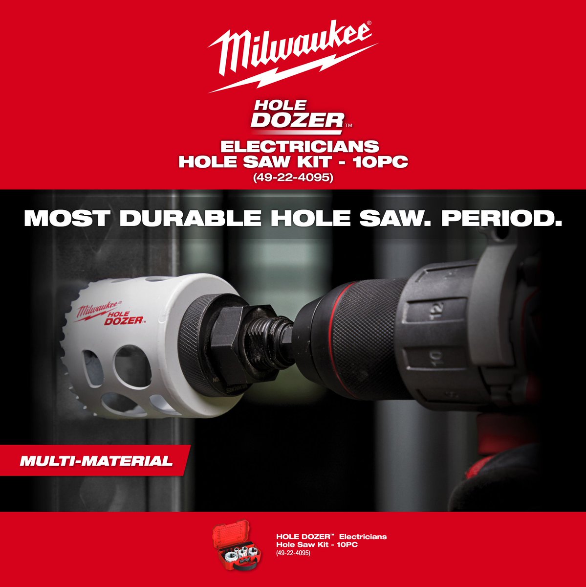 KirbyRisk's tweet image. Milwaukee delivers the most durable and long lasting Hole Saw! With a 3.5 TPI tooth design, the updated hole saws maintain unmatched durability and provide users with the longest life in metal-cutting applications. 

#MilwaukeeTool #HoleSaw