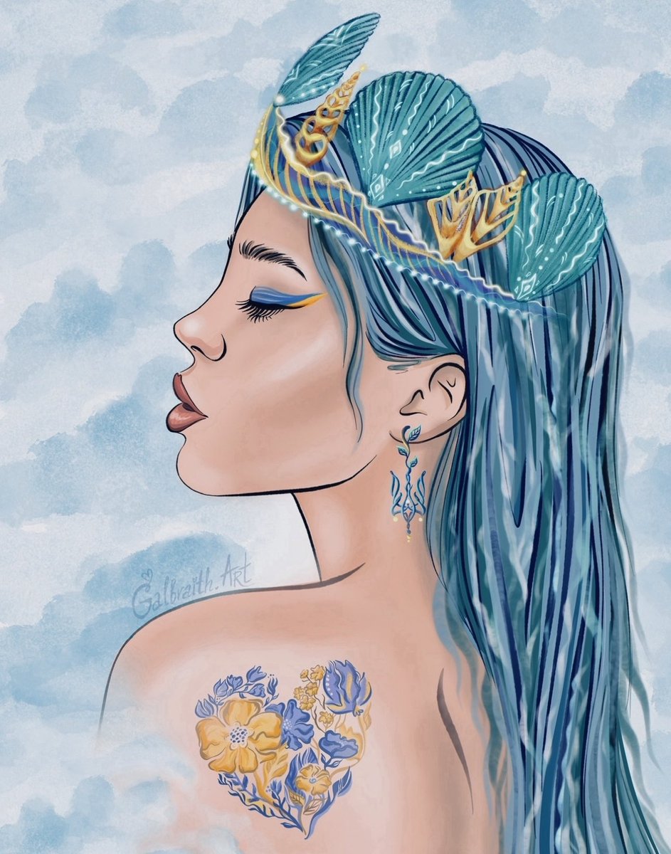 @NFTDegenNSM “Ukrainian mermaid”🧜‍♀️

1/1
0.1 $ETH

opensea.io/assets/ethereu…

The mermaid is a symbol of love and the element of water
In this Illustration I use the #Ukrainian 🇺🇦 symbolism
The mermaid's earring is a golden trident, a stylized image of the word “Will” is encoded in it