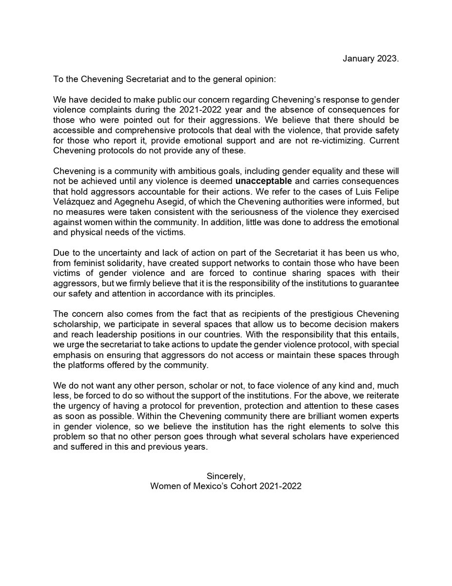 ImperfJourney's tweet photo. To the Chevening Secretariat and to the general opinion: @CheveningFCDO @CheveningMX https://t.co/yvmNsjZUps