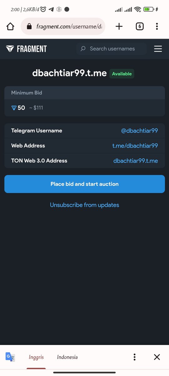 DadangBachtia19's tweet photo. Goooo!!!! For sale!
https://t.co/Wlrco7WS1V
#Fragment #fragmentauction #collectible #telegram #username #usernametelegram #TONCOIN #Tontoken #TON #Tokenik #cryptocurrency #whalecrypto #WhaleAlert #coinTOn https://t.co/hx1rJMMVWf