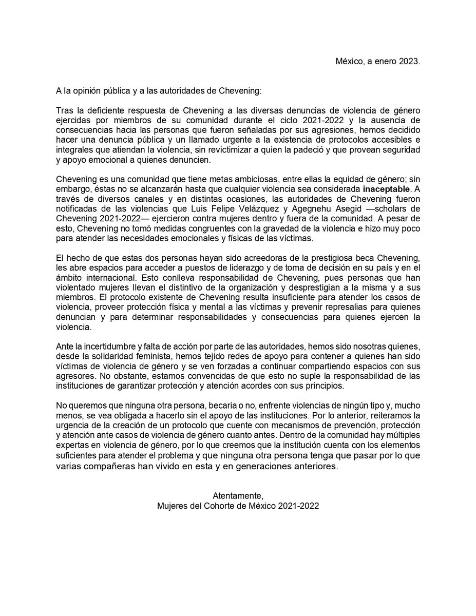ImperfJourney's tweet photo. To the Chevening Secretariat and to the general opinion: @CheveningFCDO @CheveningMX https://t.co/yvmNsjZUps