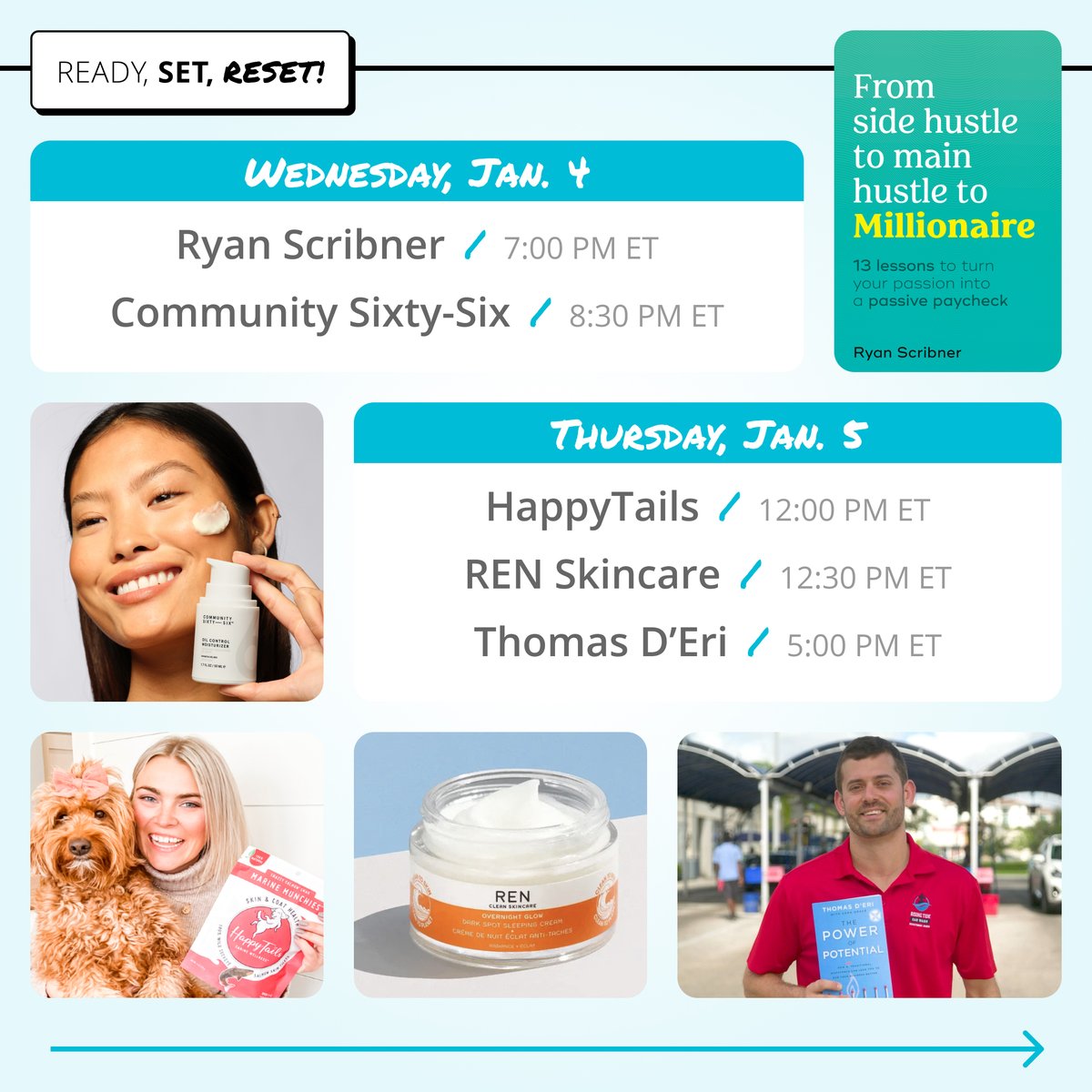 TalkShopLive's tweet photo. Have you checked out today + tomorrow's lineup for #ReadySetReset?
https://t.co/UDGTONYenr https://t.co/fyJGhYgANO