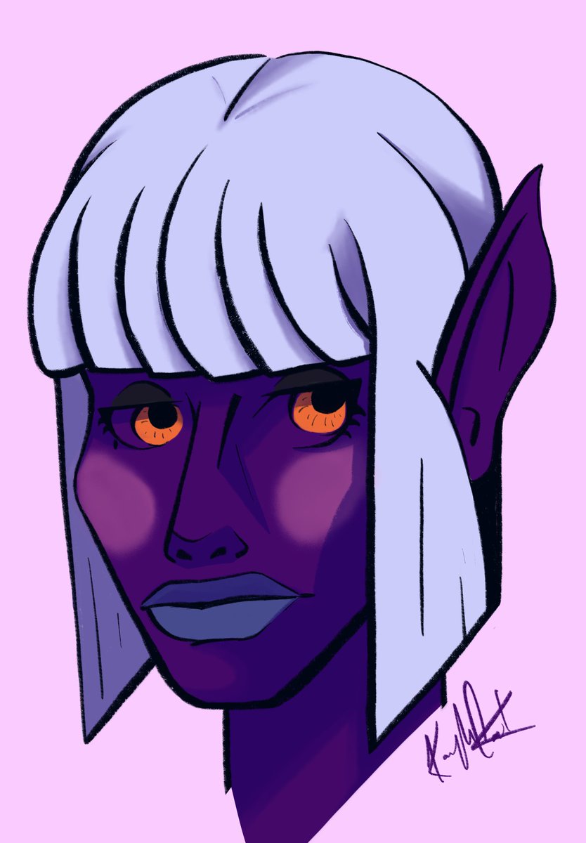 KaylnCookArt's tweet photo. a fun way to practice my process resulted in this interesting piece. after completing the lineart some friends sent me colors randomly without knowing what the others were suggesting https://t.co/vHFhmhiYAu