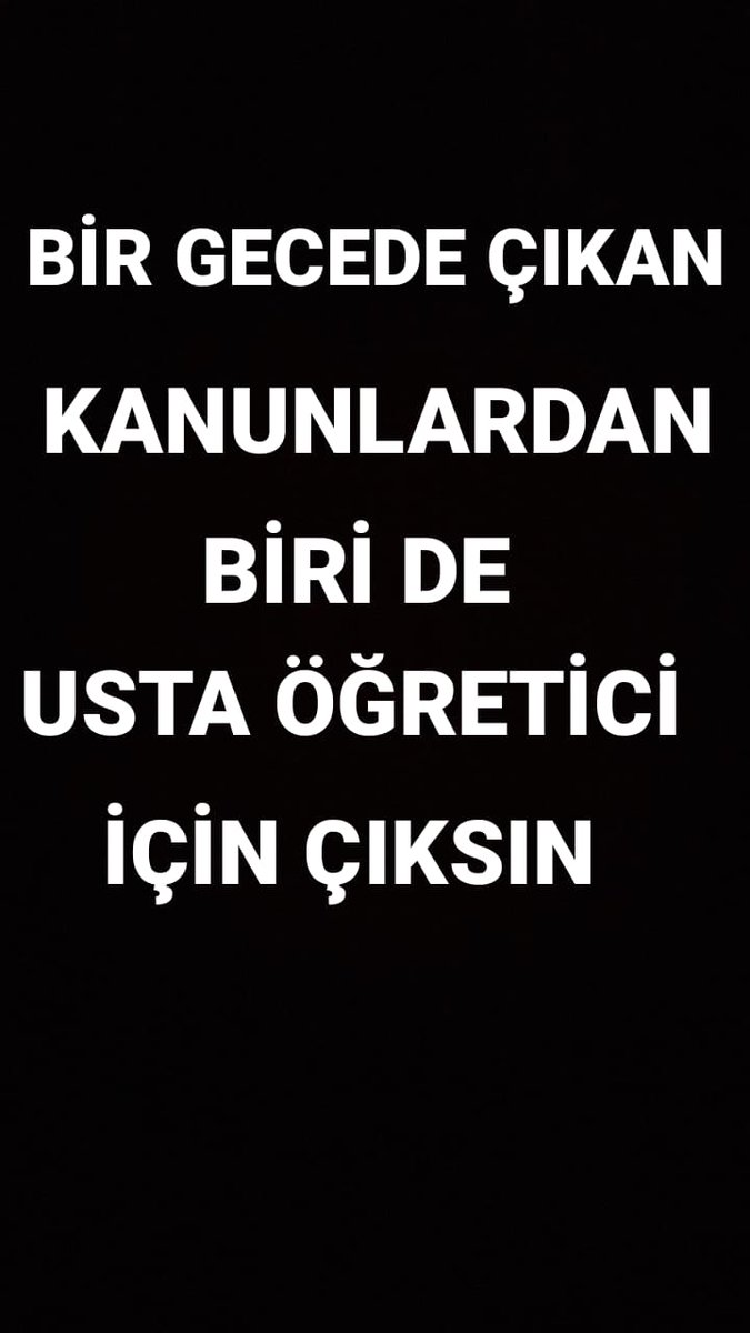 Kapalı kapılar ardında usta öğreticiler var. mevzuatın değişmesini,statünün değişmesini bekliyor 
#UstaÖğreticiHakkınıİstiyor
<a href="/RTErdogan/">Recep Tayyip Erdoğan</a>  <a href="/meral_aksener/">Meral Akşener</a> <a href="/vedatbilgn/">Vedat Bilgin</a> <a href="/csgbakanligi/">T.C. Çalışma ve Sosyal Güvenlik Bakanlığı</a> <a href="/tcmeb/">Millî Eğitim Bakanlığı</a> 
<a href="/_aliyalcin_/">Ali YALÇIN</a>
<a href="/dbdevletbahceli/">Devlet Bahçeli</a>