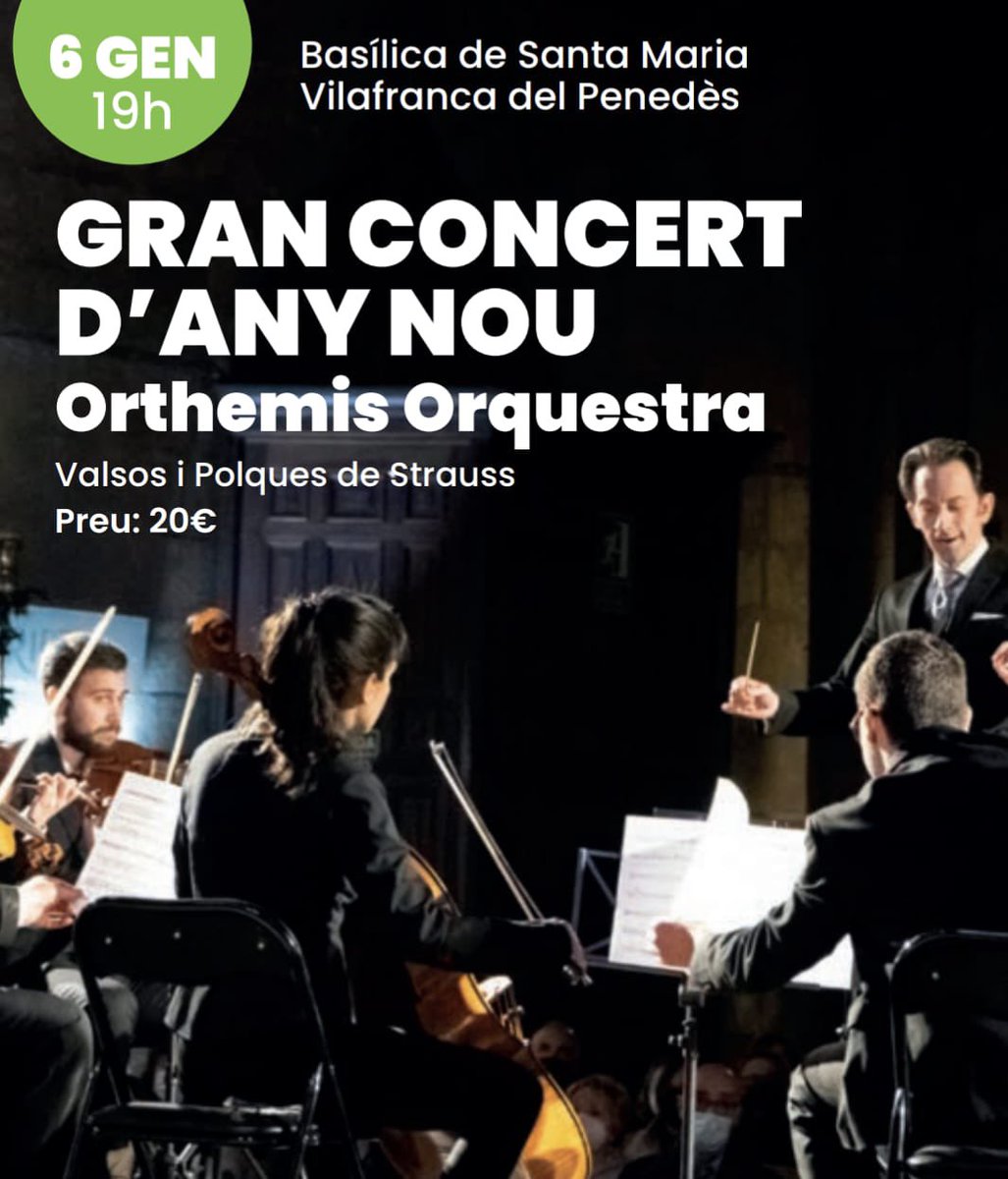 AmicsJoanpetit's tweet photo. Una altra de manera d’ajudar la Fundació #JoanPetitNensAmbCàncer és assistir al gran concert d’any nou, a càrrec de l’ Orthemis Orquestra, a Vilafranca del Penedès.
El #JoanPetitVilafranca encara ressona i ens fan donatiu de la recaptació
#stickcontent ☺️ #stickcontenta https://t.co/8LQsbjcd5N