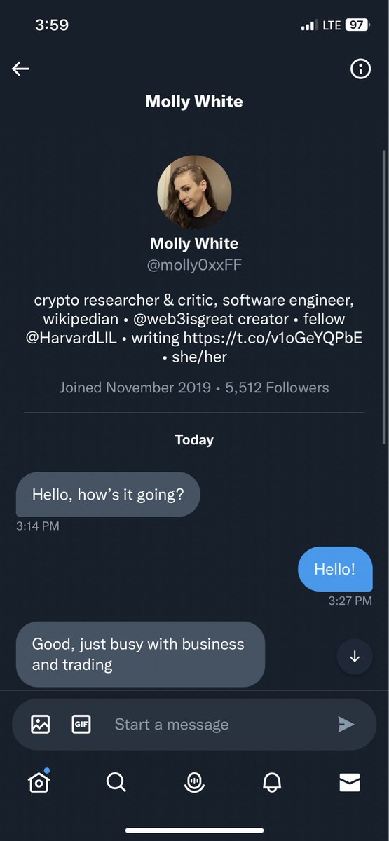 Molly White tweet media