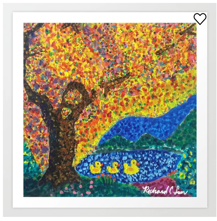 RichcSun's tweet photo. #Society6max #painting #yellowduck #graphicdesign New frame style @ https://t.co/io01b5nA6M https://t.co/SAa4bGlyNq