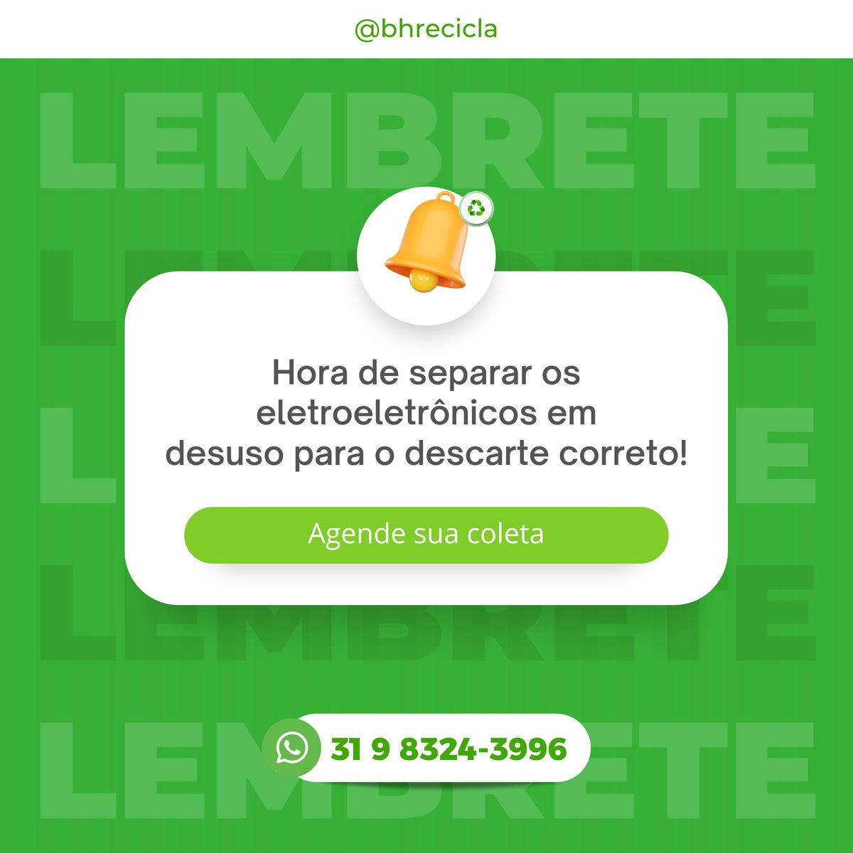 bhrecicla's tweet photo. Coletamos de forma gratuita todo tipo de lixo eletrônico!
O processo é feito conforme a Legislação Ambiental seguindo as normas da Política Nacional de Resíduos Sólidos (Lei 12.305/2010) além de emitirmos todas as certificações necessárias.

📲 (31) 3063-0688 | (31) 8324-3996 https://t.co/pUNjmkpOGF