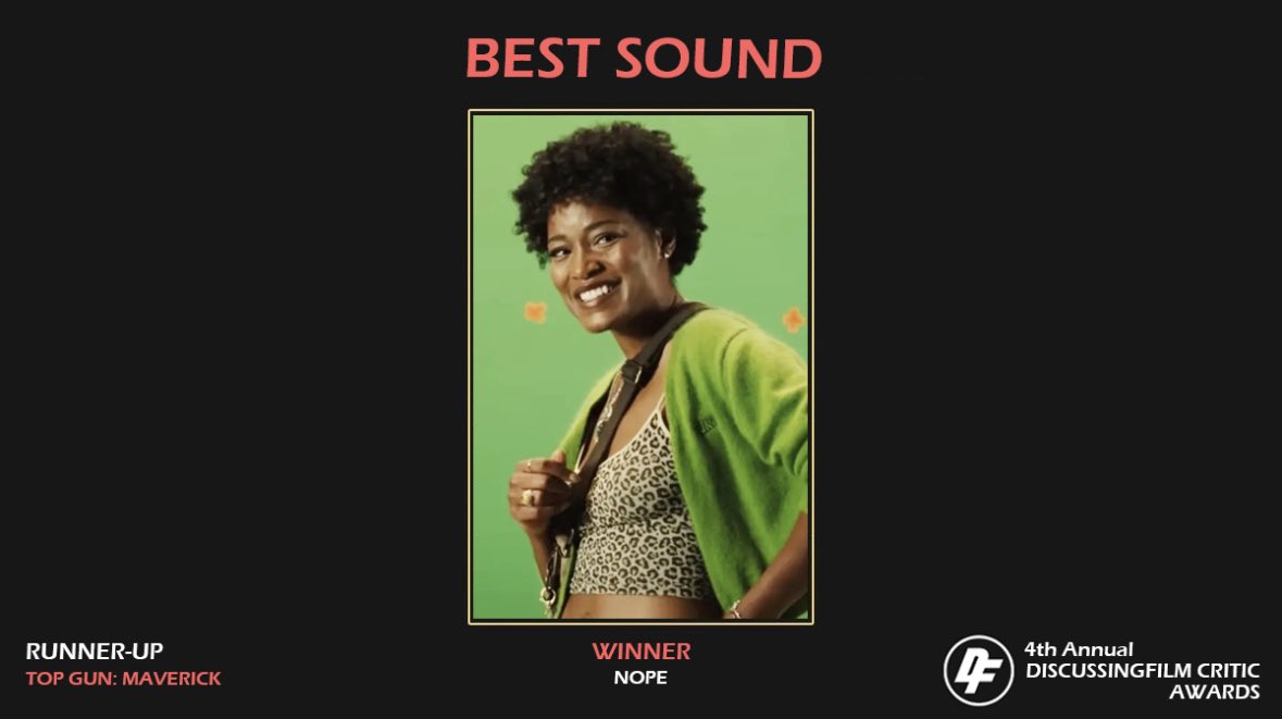 DiscussingFilm on Twitter "‘NOPE’ wins Best Sound at the