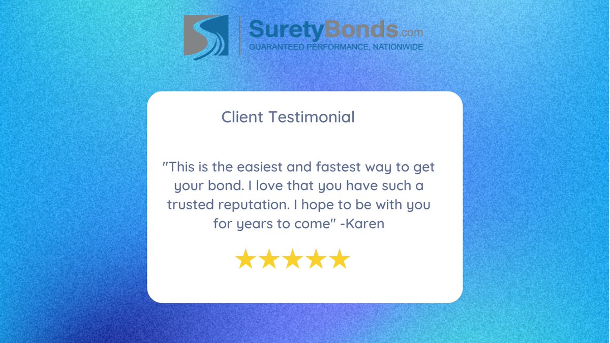 suretybonds's tweet photo. Here at https://t.co/FhSHe8ATdK, we pride ourselves in our service from start to finish and are glad to walk through any questions or concerns. Visit https://t.co/FhSHe8ATdK or give us a call at 1 (800) 308-4358 to experience our expert bonding services today! https://t.co/darLc6CVqb