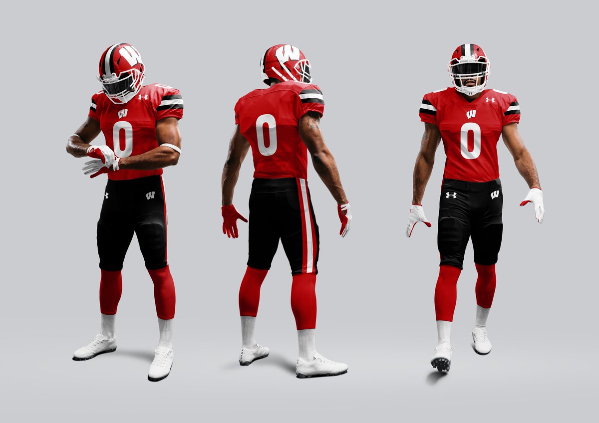 WiscHelmets's tweet photo. Because nobody requested it, @CoachFick &amp; @BadgerFootball, here are more designs from the Badger Multiverse. More varieties here: https://t.co/jb7uvXcypm Have a nice day! https://t.co/Pl6Ze2tqtu