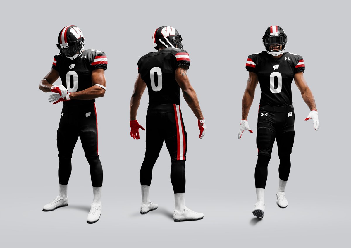 WiscHelmets's tweet photo. Because nobody requested it, @CoachFick &amp; @BadgerFootball, here are more designs from the Badger Multiverse. More varieties here: https://t.co/jb7uvXcypm Have a nice day! https://t.co/Pl6Ze2tqtu